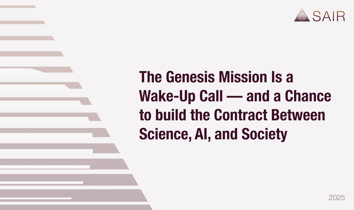 The Genesis Mission Is a Wake-Up Call — and a Historic Opportunity to Rebuild Humanity’s Contract with Science and AI